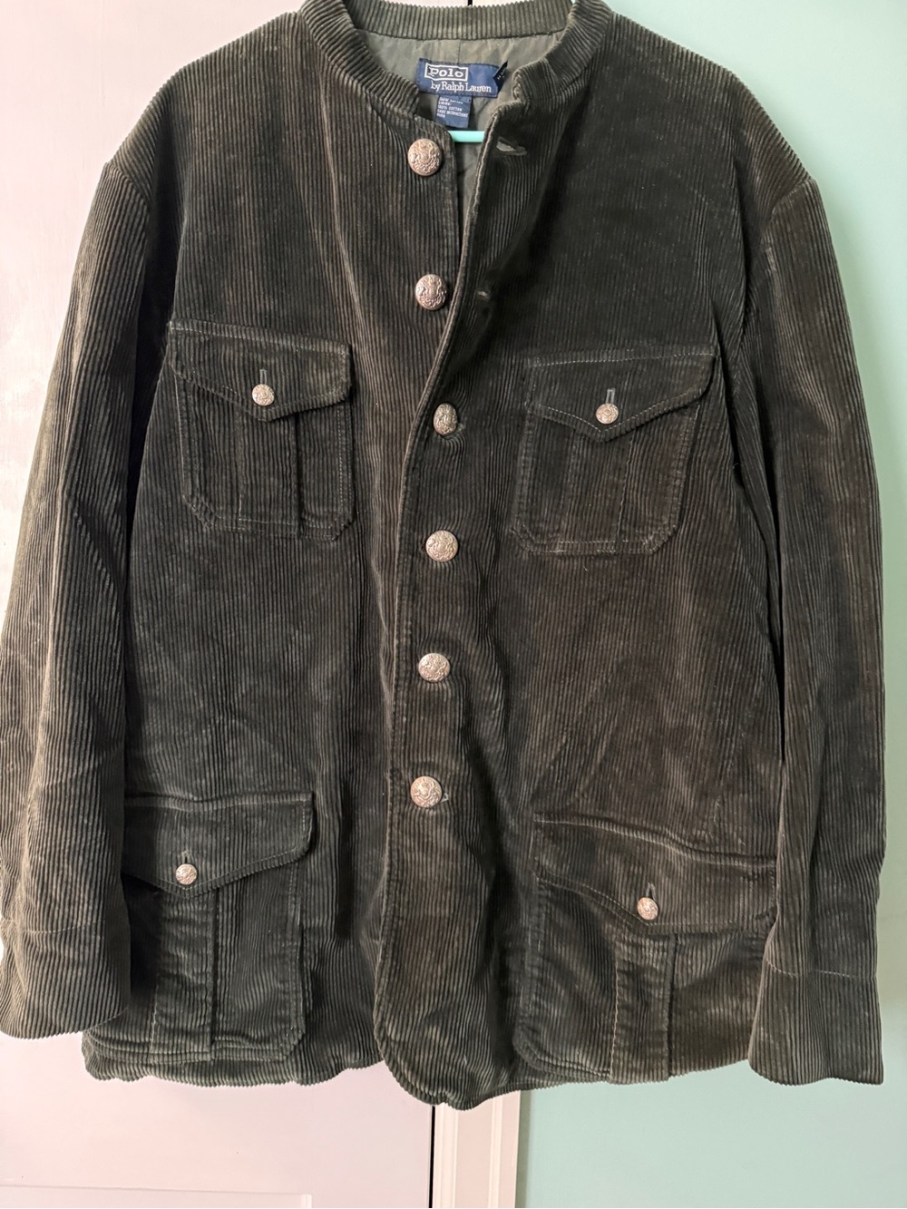 Men’s Ralph Lauren Polo Green Corduroy Button Jacket - Picture 8 of 15